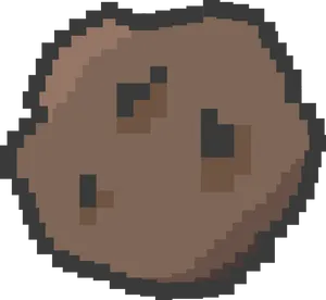 Pixel Art Asteroid Space Object PNG