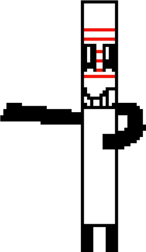 Pixel Art Bendy Standing PNG image