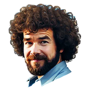 Pixel Art Bob Ross Hair PNG Lam
