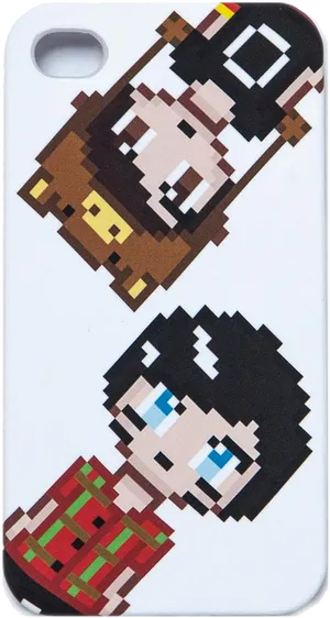 Pixel Art Character Phone Case PNG image