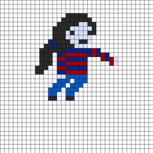 Pixel Art Characteron Graph Paper PNG