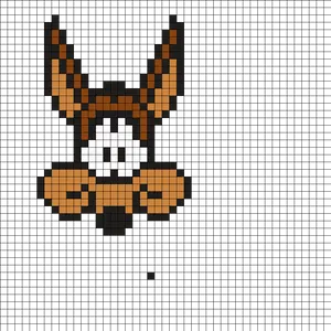 Pixel Art Coyote Face PNG image