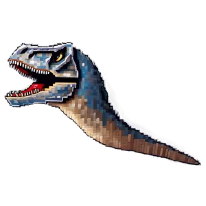 Pixel Art Dinosaur Head PNG 06292024 PNG