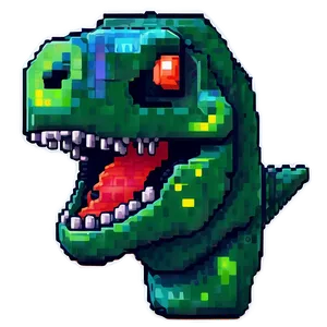 Pixel Art Dinosaur Head PNG 84 PNG