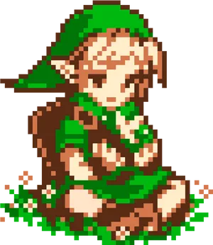 Pixel Art Elf Character