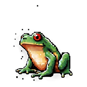 Pixel Art Frog PNG 05032024