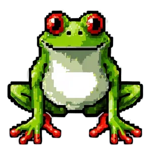 Pixel Art Frog PNG Xpu