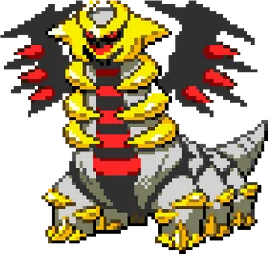 Pixel_ Art_ Giratina_ Altered_ Forme PNG image