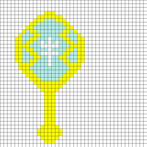 Pixel Art Lightbulbon Graph Paper PNG