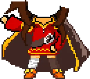 Pixel Art Megumin Konosuba PNG