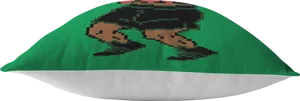 Pixel Art Possumon Green Pillow PNG