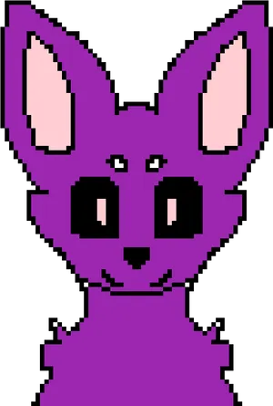 Pixel Art Purple Creature PNG image