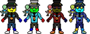 Pixel Art Roblox Characters PNG image