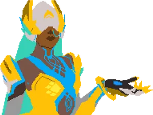 Pixel Art Symmetra Overwatch PNG image