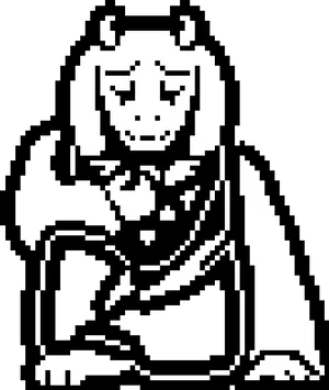 Pixel Art Toriel Undertale PNG image