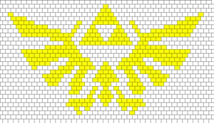 Pixel Art Triforce Pattern PNG image