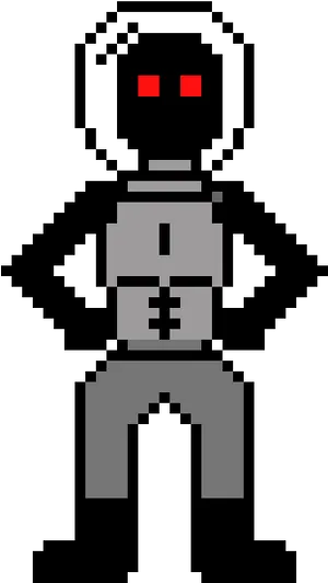 Pixel Astronaut Standing Pose PNG image