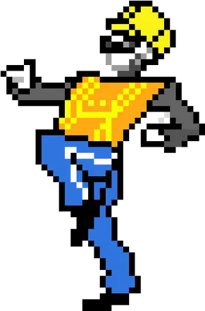 Pixel Dancing Man PNG image