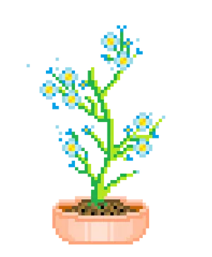 Pixel Flower Pot PNG image