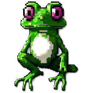 Pixel Frog Sprite PNG Xfb42