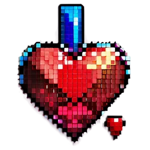 Pixel Heart Banner Png Hgl10 PNG image