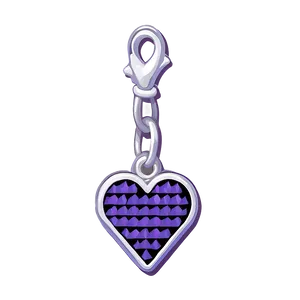 Pixel Heart Charm Png 05252024 PNG image