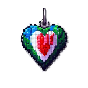 Pixel Heart Decoration Png 05252024 PNG image