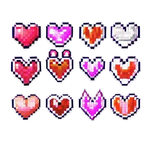 Pixel Heart Game Art PNG Yua96 PNG