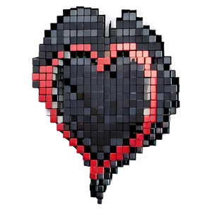 Pixel Heart Outline Png 05252024 PNG image