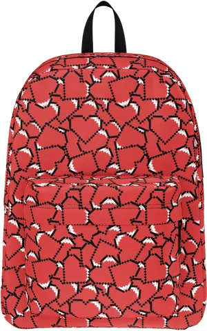 Pixel Heart Pattern Backpack PNG image