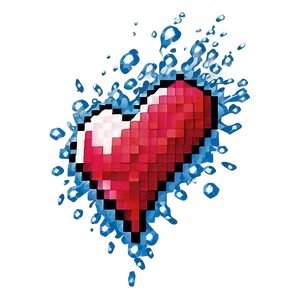Pixel Heart Splash Png 05252024 PNG image