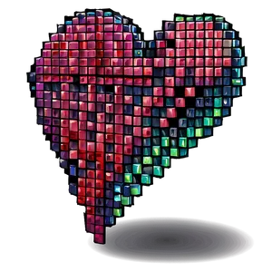 Pixel Heart Vector PNG Kas PNG