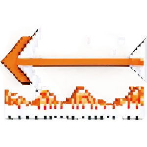 Pixel Orange Arrow PNG Eff55 PNG