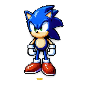 Pixel Sonic Transparent Png Mfm19 PNG image