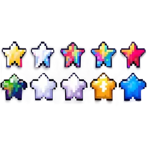 Pixel Star Background PNG Kig