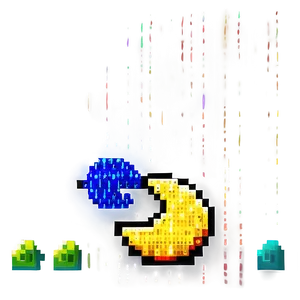 Pixelated 8-bit Pac-man PNG 06242024