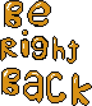 Pixelated B R B Sign PNG image