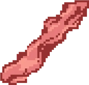 Pixelated Bacon Strip PNG image