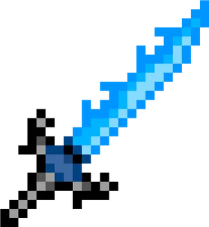 Pixelated Blue Arrow PNG image