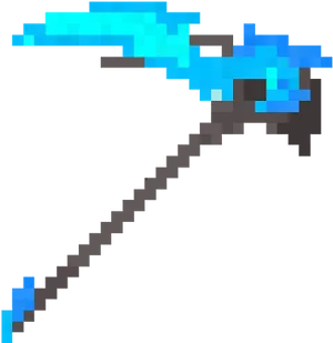 Pixelated Blue Diamond Sword