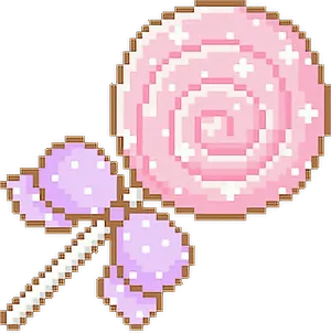 Pixelated Candy Lollipop PNG image