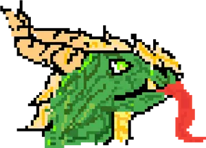 Pixelated Celtic Dragon Artwork PNG