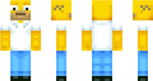 Pixelated_ Character_ Evolution_ Homer_ Simpson PNG image