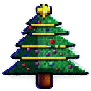 Pixelated Christmas Tree PNG Wbt PNG