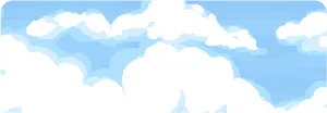 Pixelated Clouds Skyline PNG image