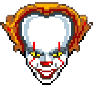 Pixelated Clown Face PNG image
