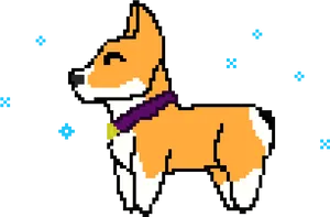 Pixelated Corgi Artwork