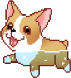 Pixelated Corgi Smile.png PNG