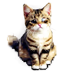 Pixelated Cute Cat PNG 32 PNG