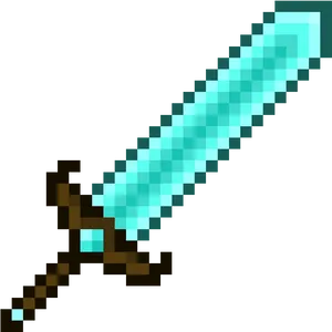 Pixelated Diamond Sword